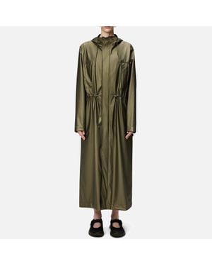Rains Bold Longest W3 Matte Shell Jacket - Green
