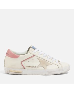 Golden Goose Superstar Leather And Suede Trainers - White