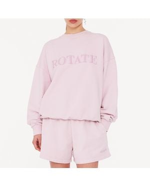 ROTATE SUNDAY Relaxed Cotton-Jersey Sweatshirt - Pink