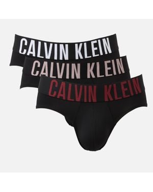 Calvin Klein Three-Pack Intense Power Cotton-Blend Briefs - Black