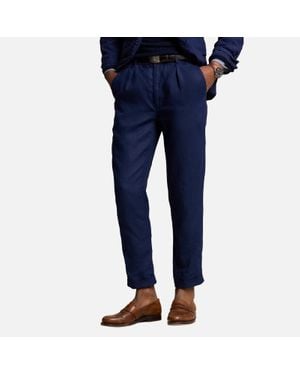 Polo Ralph Lauren Classic Fit Linen Prepster Pants - Blue
