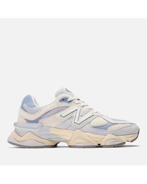 New Balance 9060 Suede And Mesh Sneakers - White