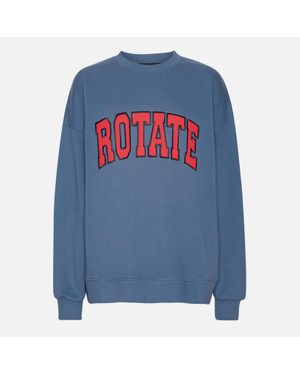ROTATE SUNDAY Logo Cotton-Jersey Sweatshirt - Blue