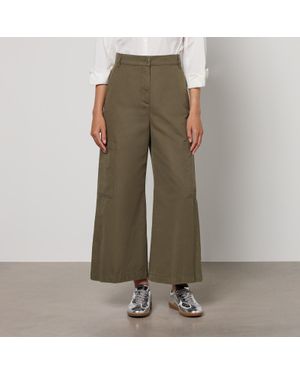 Weekend by Maxmara Quiz Cotton-Drill Pants - Green