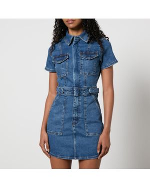 GOOD AMERICAN Fit For Success Denim Mini Dress - Blue