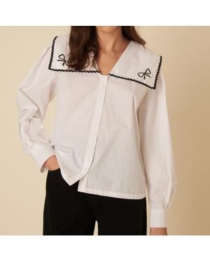 Nobody's Child Bingley Cotton-Poplin Blouse - Natural