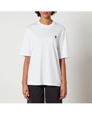 Ami Paris Monogram Organic Cotton T-Shirt - White