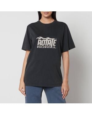 ROTATE SUNDAY Enzyme Logo Organic Cotton T-Shirt - Black