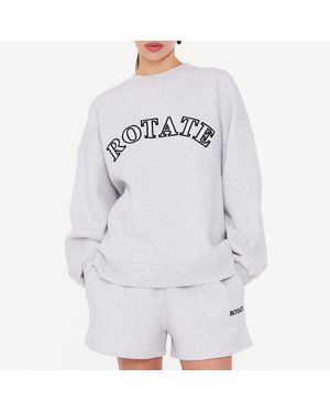 ROTATE SUNDAY Cotton-Jersey Relaxed Sweatshirt - Blue