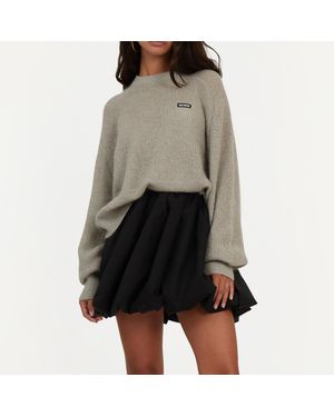 ROTATE BIRGER CHRISTENSEN Balloon Cotton-Blend Mini Skirt - Black