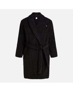 Calvin Klein Cotton-Terry Robe - Black