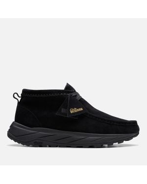 Clarks Wallabee Suede Eden Boots - Black