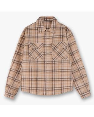 Represent Seersucker Flannel Shirt - Brown