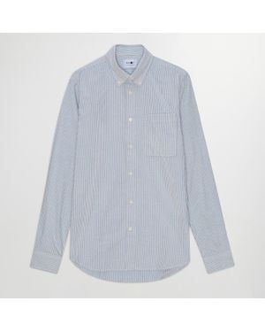 NN07 Arne Brushed Cotton Oxford Shirt - Blue