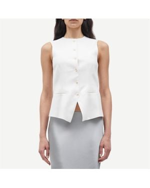 Samsøe & Samsøe Saruma 14635 Woven Vest - White