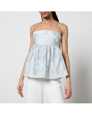 Stine Goya Hari Jacquard Top - Blue