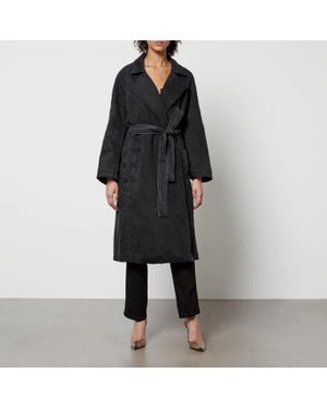 GOOD AMERICAN Uniform Denim Trench Coat - Black