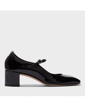 Aeyde Aline Patent Leather Mary Janes - Black