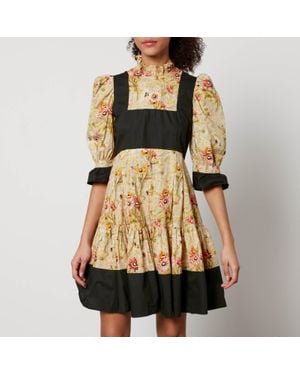 Batsheva X Laura Ashley Ruthin Floral-Print Cotton Mini Dress - Multicolour