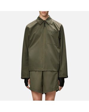 Rains Mito Matte-Shell Overshirt - Green