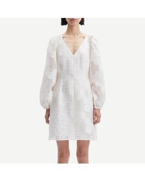 Samsøe & Samsøe Anai Fil-Coupé Mini Dress - White