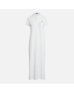 Polo Ralph Lauren Cotton-Mesh Polo Dress - White