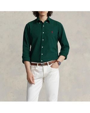 Polo Ralph Lauren Custom-fit Garment-dyed Cotton Oxford Shirt - Green