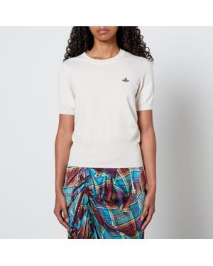Vivienne Westwood Bea Cotton And Cashmere-Blend Top - White
