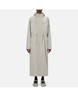 Rains Bold Longest W3 Matte Shell Jacket - Grey