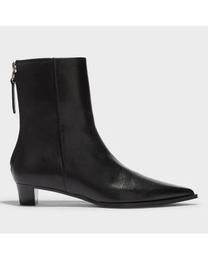 Aeyde Harriet Leather Heeled Boots - Black