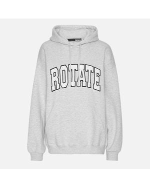 ROTATE SUNDAY Heavy Cotton-Jersey Hoodie - Grey