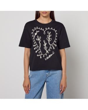 Weekend by Maxmara Lecco Cotton-Jersey Top - Black