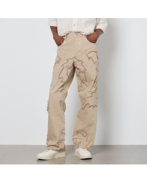 sunflower Twist Patch Denim Jeans - Natural