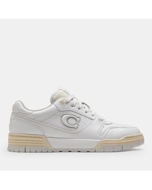 COACH Soho Leather Basket Trainers - White