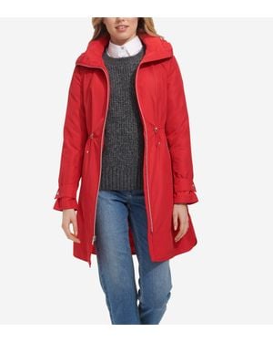 Cole Haan Packable Rain Jacket - Red