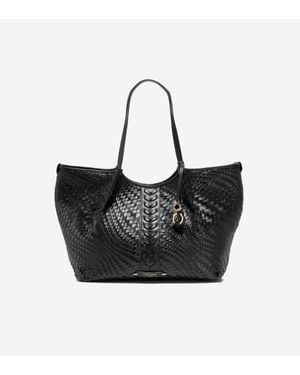 Cole Haan Isabella Slouchy Woven Tote Bag - Black