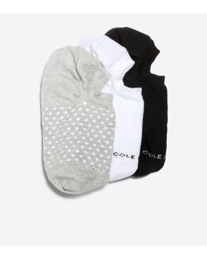 Cole Haan Women's 3 Pack Dot Sock Liners - White