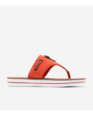 Cole Haan Pinch Long-Weekender Thong Sandals - Red