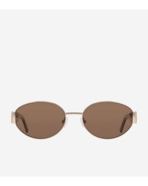 Cole Haan Luxe Oval Sunglasses - Brown