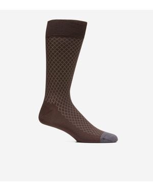 Cole Haan Warm Shield Dress Crew Socks - Brown