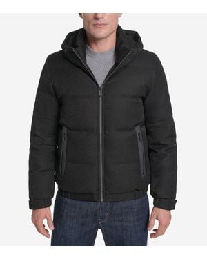 Cole Haan Stretch Twill Down Puffer Jacket - Black