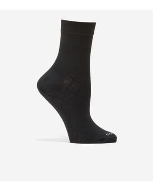 Cole Haan Microfiber Anklet Socks - Black