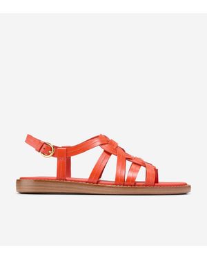 Cole Haan Kami Interwoven Thong Sandals - Red