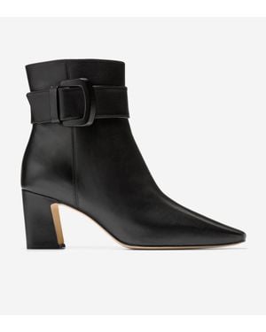 Cole Haan Blanche Snip Toe Buckle Booties - Black