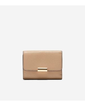 Cole Haan Women's Rachel Compact Wallet With Removable Card Case - Natural