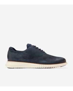 Cole Haan Men's 2.zerøgrand Laser Wingtip Oxfords - Blue