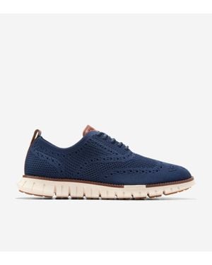 Cole Haan Zerøgrand Remastered Stitchlite Wingtip Oxford Shoes - Blue