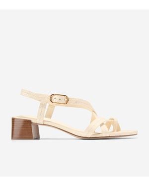 Cole Haan Dillon Block Heel Thong Sandals - Natural