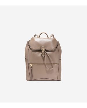 Cole Haan Alexandria Flap Medium Backpack - Natural