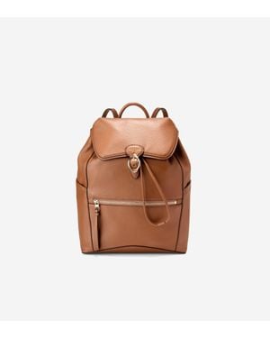Cole Haan Women's Alexandria Flap Medium Backpack in Natural | Lyst